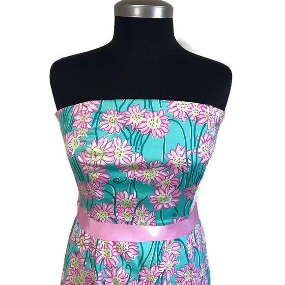 Lilly Pulitzer Green Grass Lion Head Dress  Size 6 - Picture 2 of 5